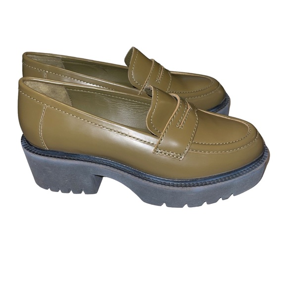 Free People Olive Green Chunky Loafers - Picture 7 of 10